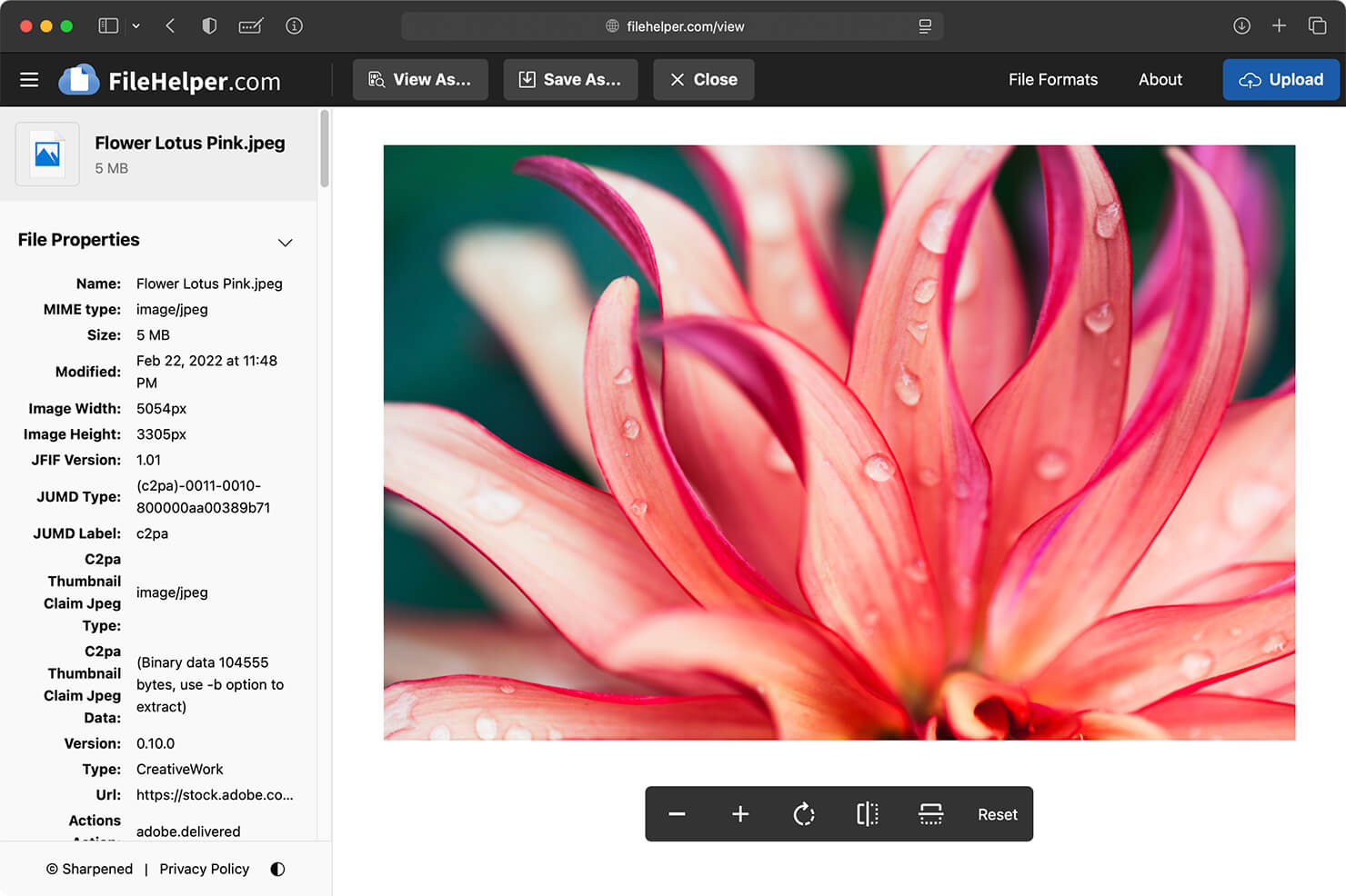 FileHelper online file viewer screenshot
